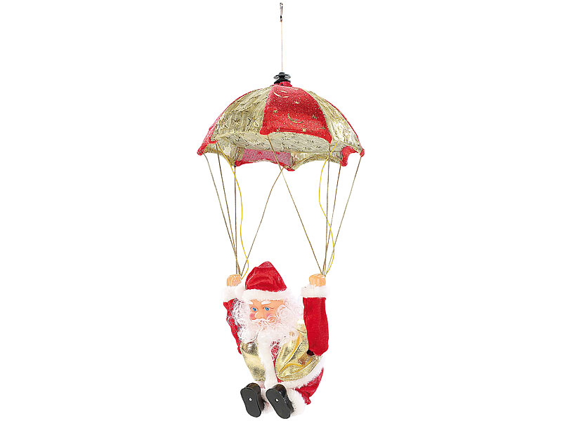 Singender Weihnachtsmann „Santa Sky“ mit Fallschirm