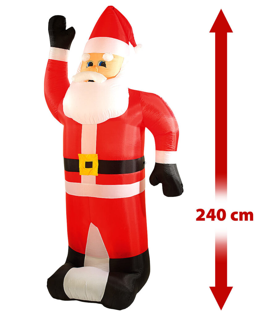 Selbstaufblasender XXL-Weihnachtsmann, 240 cm Selbstaufblasender XXL-Weihnachtsmann, 240 cm