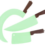 3er-Set Halloween-Messer, Glow-in-the-dark