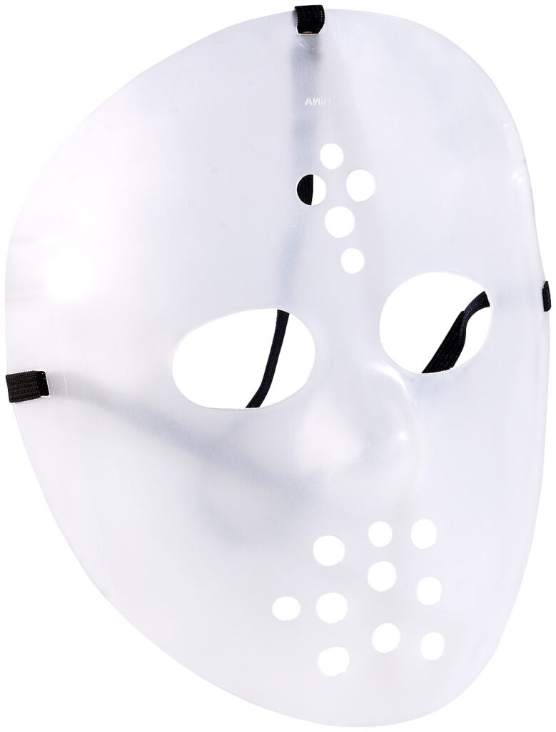 Nachleuchtende Hockey-Maske für Halloween / Fasching, Glow-in-the-dark