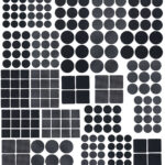 220-teiliges Filzgleiter- undMöbelpuffer-Set, selbstklebend, 4 mm, schwarz