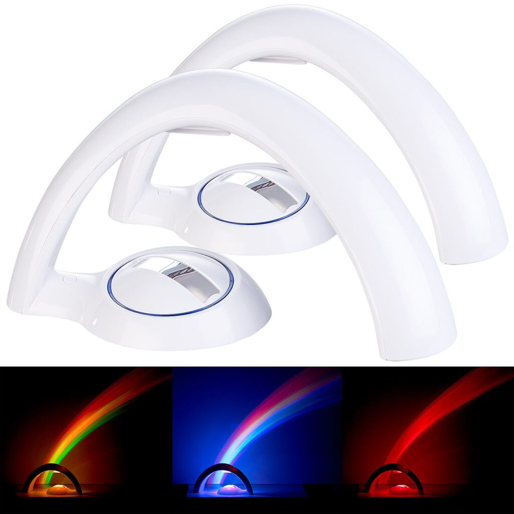 2er-Set LED-Regenbogen-Projektionsleuchten für Schlaf-/Kinderzimmer