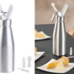 Sahnespender für Schlagsahne, Cremes und Sossen, 1 Liter, 3 Aufsätze