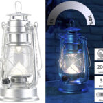 Ultra helle LED-Sturmlampe, Akku, 200lm, 3W, tageslichtweiss, silbern