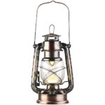 Ultra helle LED-Sturmlampe, Batterie, 200lm, 3W, warmweiss,bronze