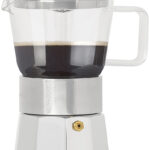 Design-Espressokocher, Kanne aus Borosilikat-Glas, 300 ml, 6 Tassen