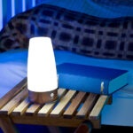 2 LED-Tischlampen mit PIR-Bewegungs-Sensor, Batteriebetrieb, warmweiss