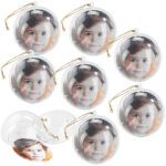 8er-Set transparente Weihnachtsbaum-Kugel für Ihre Fotos