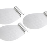 3er-Set Tortenhebe-Bleche ausEdelstahl mit Griffmulde, 33 x 26 cm