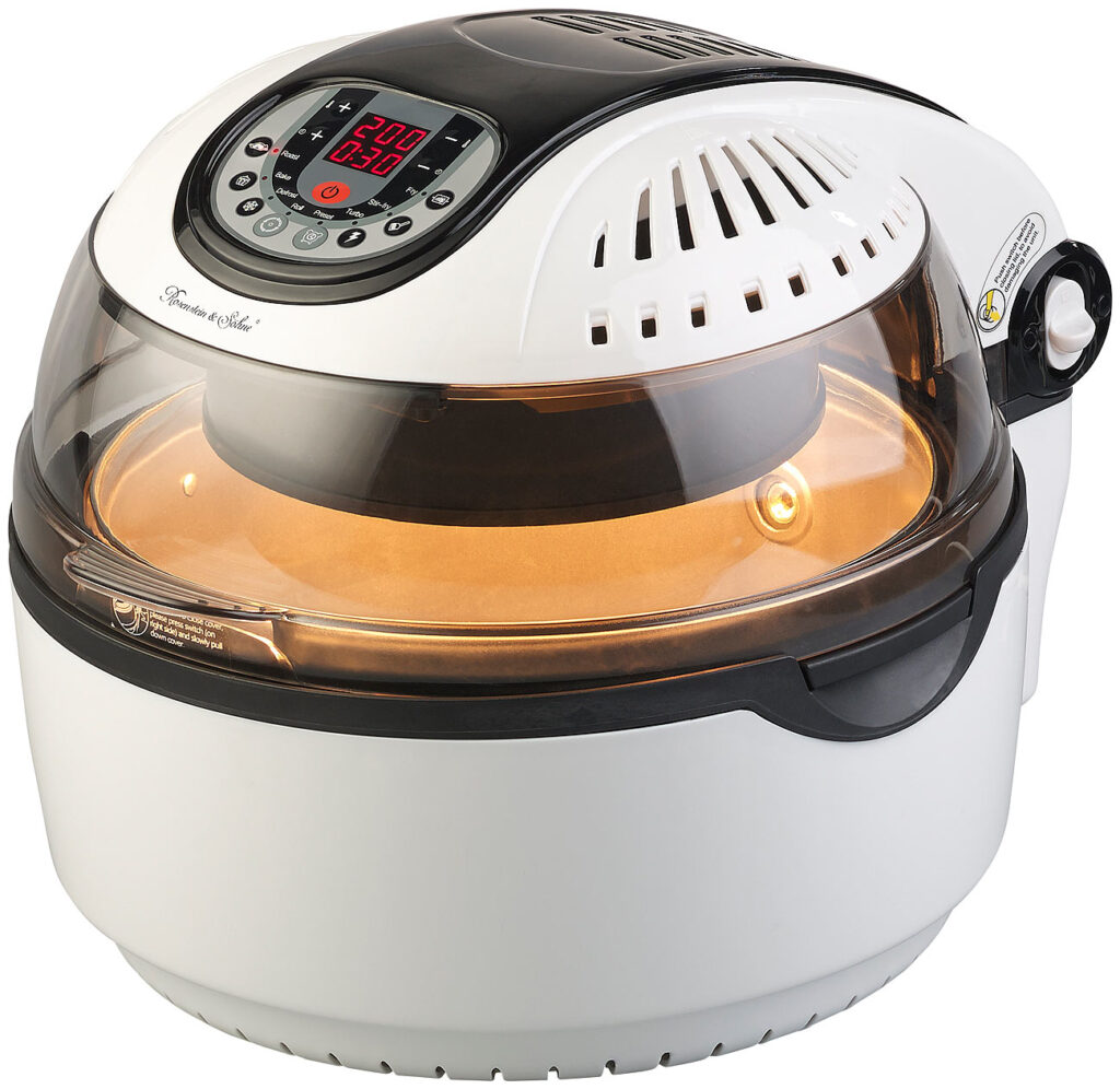 Digitaler Halogen-Konvektionsofen, 6 Programme, 10 l, 1.200W, 7 Teile