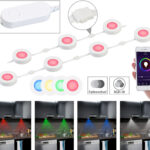 7er-Set WLAN-Unterbau-LEDs, RGB+W, für Amazon Alexa & Google Assistant