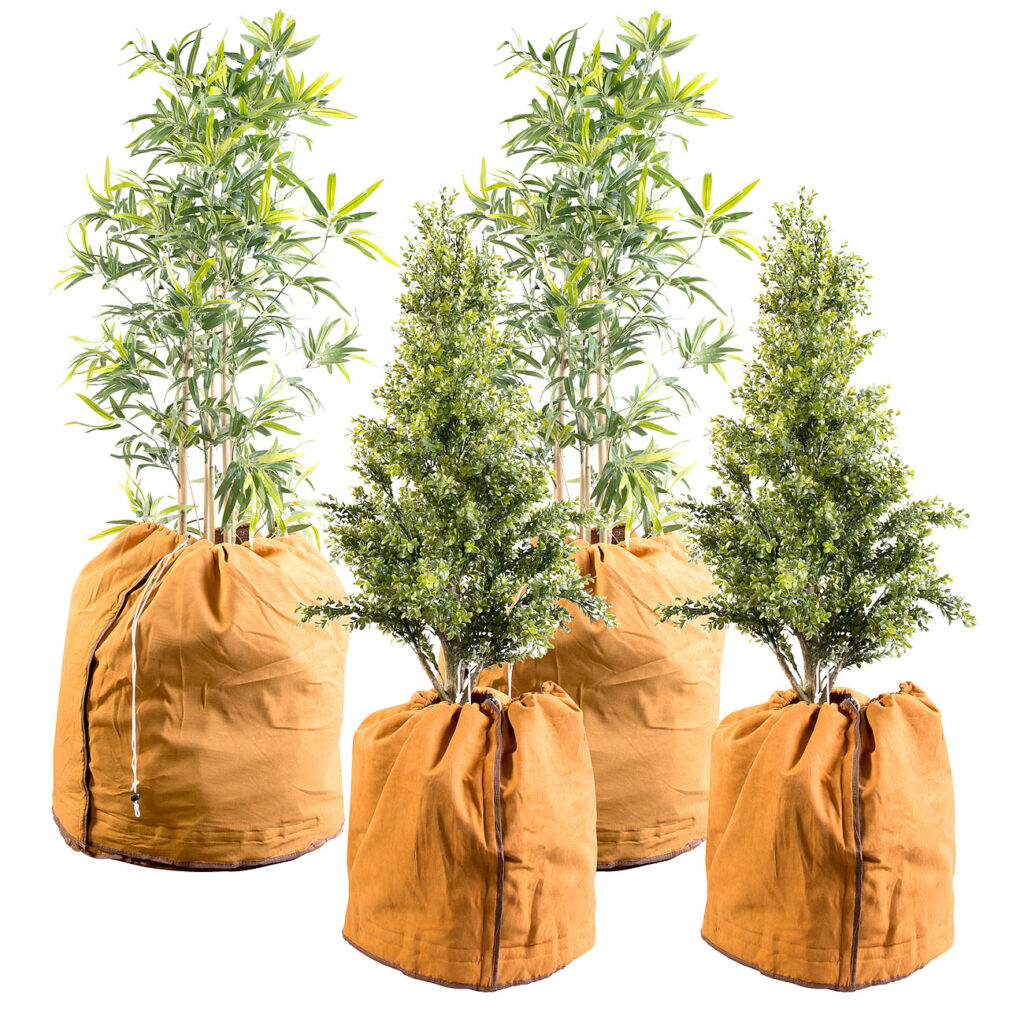 4er-Set Thermo-Topfschutz für Pflanzen, 2 Grössen 50 x 45cm + 70 x 65cm