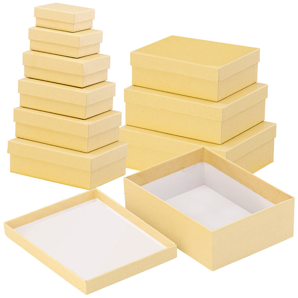 10er-Set neutrale Geschenk- und Aufbewahrungs-Boxen, 10 Grössen