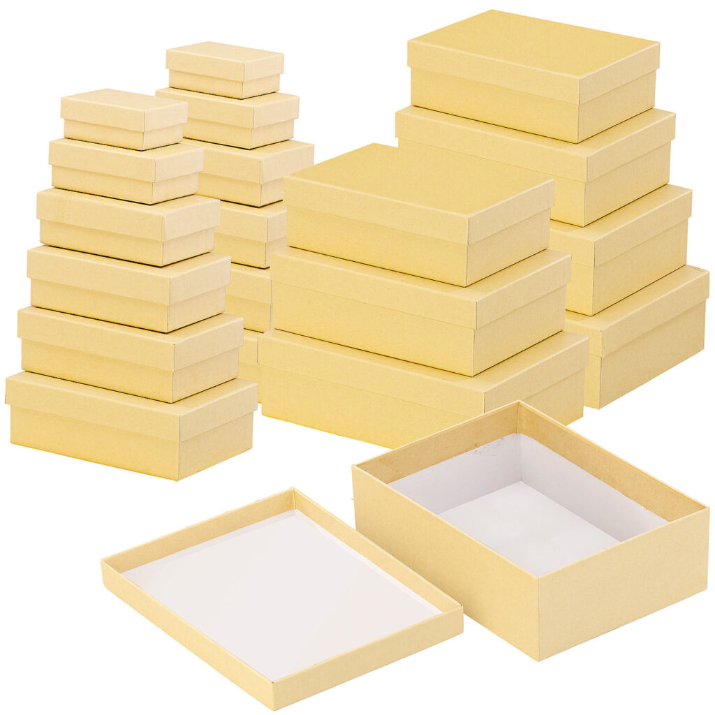20er-Set neutrale Geschenk- und Aufbewahrungs-Boxen, 10 Grössen