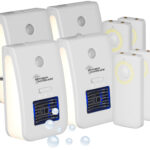 4er-Set 2in1-Ionisator-Luftreiniger & Nachtlicht, Fernbedienung, Timer