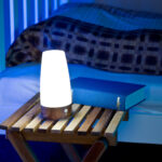 LED-Tischlampe mit PIR-Bewegungs-Sensor, batteriebetrieben,warm weiss