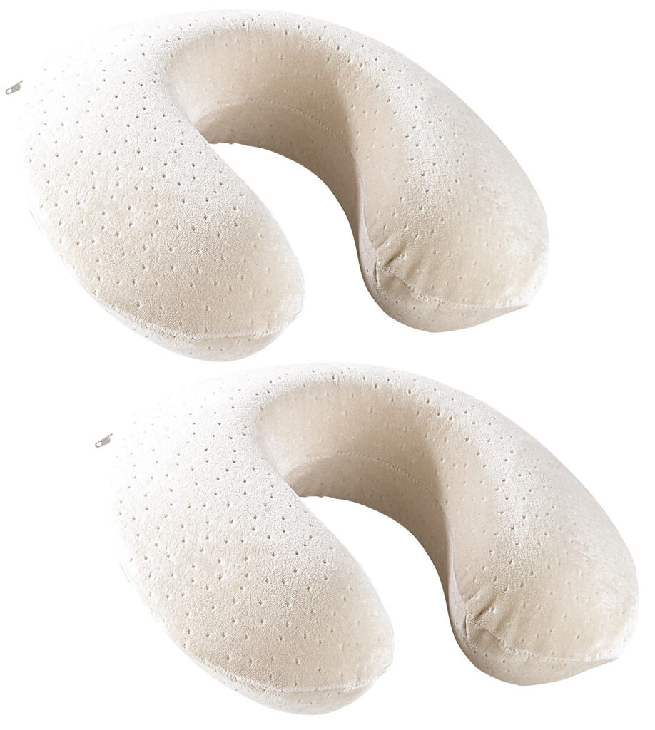 Wellness-Nackenhörnchen aus thermoaktivem Memory-Foam, 2er-Set