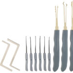 Profi-Lockpicking-Set mit 30-teiliger Dietrich-Tasche & Übungs-Schloss