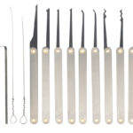 Lockpicking-Set mit 17-teiliger Dietrich-Tasche und Übungs-Schloss
