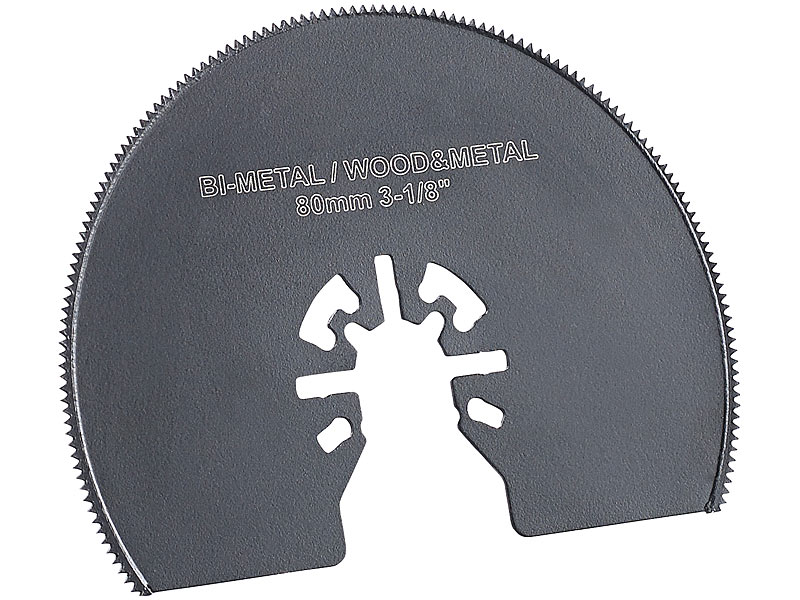 Bimetall-Segmentsägeblatt für Multitools, 80 mm, HSS, Schnellspannung