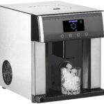 Eiswürfelmaschine & Wasserspender V2 mit XL-Display, Edelstahl-Gehäuse