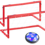 Akku Luftkissen-Indoor-Fussball, Farb-LEDs,Möbelschutz, 2 Tore