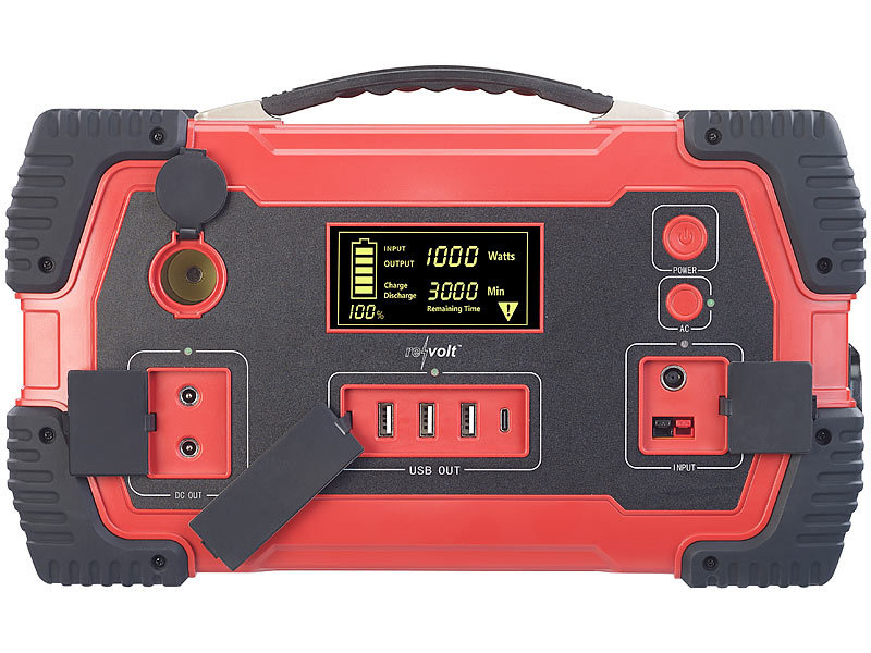 Powerstation & Solar-Generator mit 800 Wh, 230 V, 12 V, 1.000 Watt