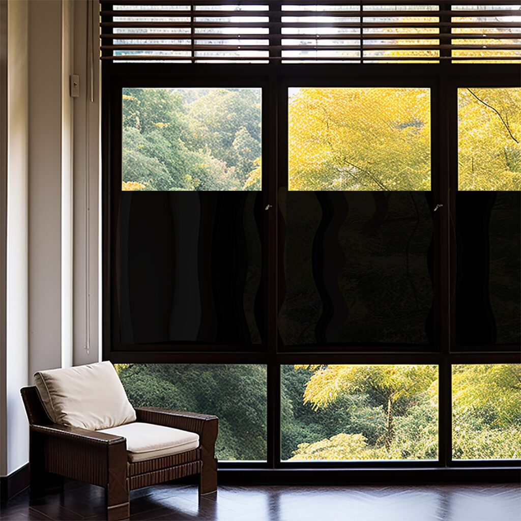 4er-Set Sichtschutzfolie, dunkel, mit UV-Schutz, selbstklebend, 50 x 200 cm