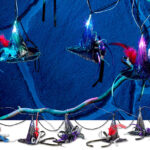 Hexenhut-Lichterkette mit Farbwechsel-LEDs für Halloween