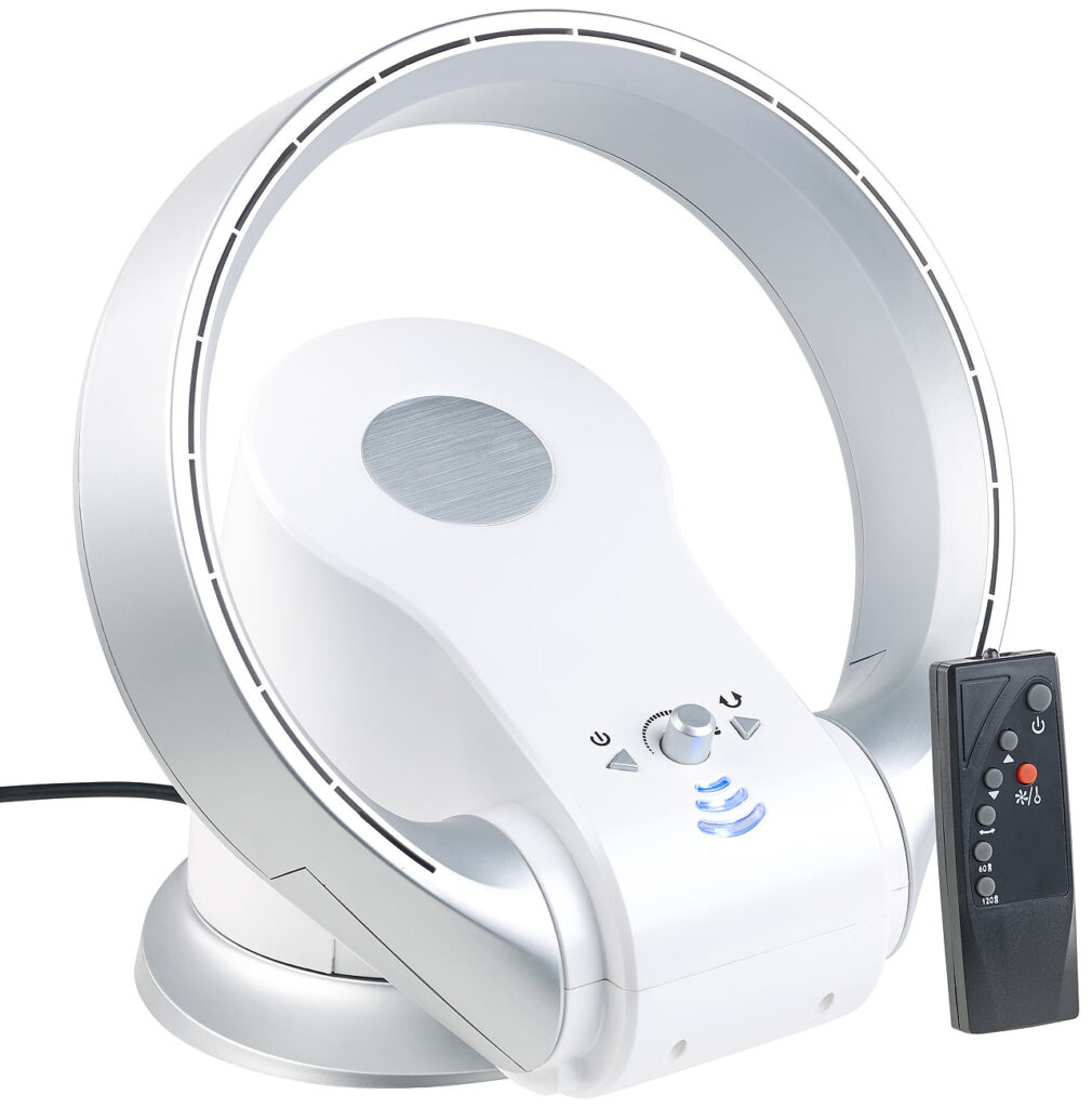 Rotorloser 360°-Tischventilator & Heizlüfter, Oszillation, bis 1.100 W