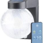 Solar-LED-Wandleuchte im Crackle-Glas-Design, PIR-Sensor, 200 Lumen