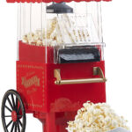 Retro-Heissluft-Popcorn-Maschine, Miniatur-Rollwagen-Optik,1.200 Watt