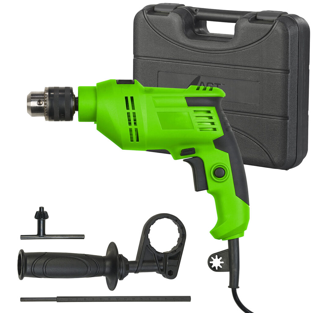 Schlagbohrmaschine mit 3-teiligem Zubehör in Transportkoffer, 550 Watt