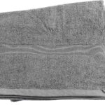 Saunatuch aus Baumwoll-Frottee 220 x 90 cm, grau