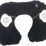 Aufblasbares Nackenhörnchen mit integriertem Stereo-Lautsprecher