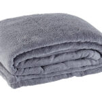 Weiche Mikrofaser-Kuscheldecke, 170 x 130 cm, 190 g/m², dunkelgrau