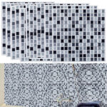 Selbstklebende 3D-Mosaik-Fliesenaufkleber „Dezent“ 26 x 26 cm, 10er-Set