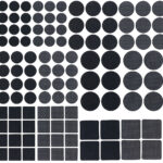 110-teiliges Filzgleiter- und Möbelpuffer-Set, selbstkleben, schwarz