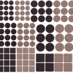 110-teiliges Filzgleiter- und Möbelpuffer-Set, selbstklebend, braun