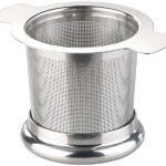 Edelstahl-Teesieb micro-geätzt mit Deckel, für Tassen & Kannen