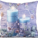 Deko-Kissen mit Kerzen-Motiv, 2 LEDs, batteriebetrieben, 45 x 45 cm Deko-Kissen mit Kerzen-Motiv, 2 LEDs, batteriebetrieben, 45 x 45 cm