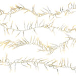 LED-Büschel-Lichterkette, 300 warmweisse LEDs, 8 Leucht-Modi, IP44, 3 m