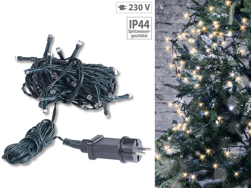 LED-Lichterkette mit 40 LEDs für innen & aussen, IP44, warmweiss, 4 m