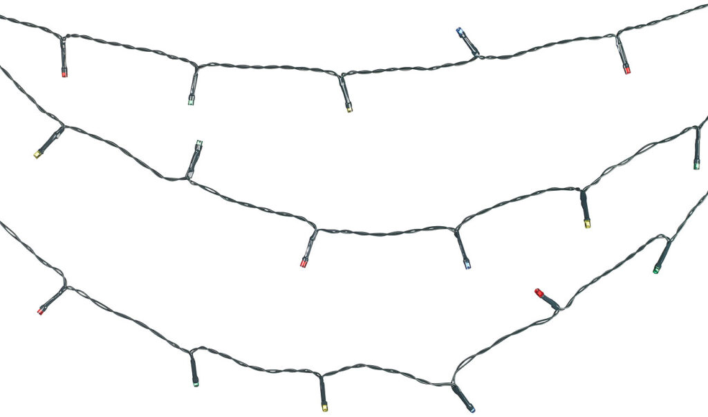 LED-Lichterkette mit 40 LEDs für innen & aussen, IP44, 4-farbig, 4 m