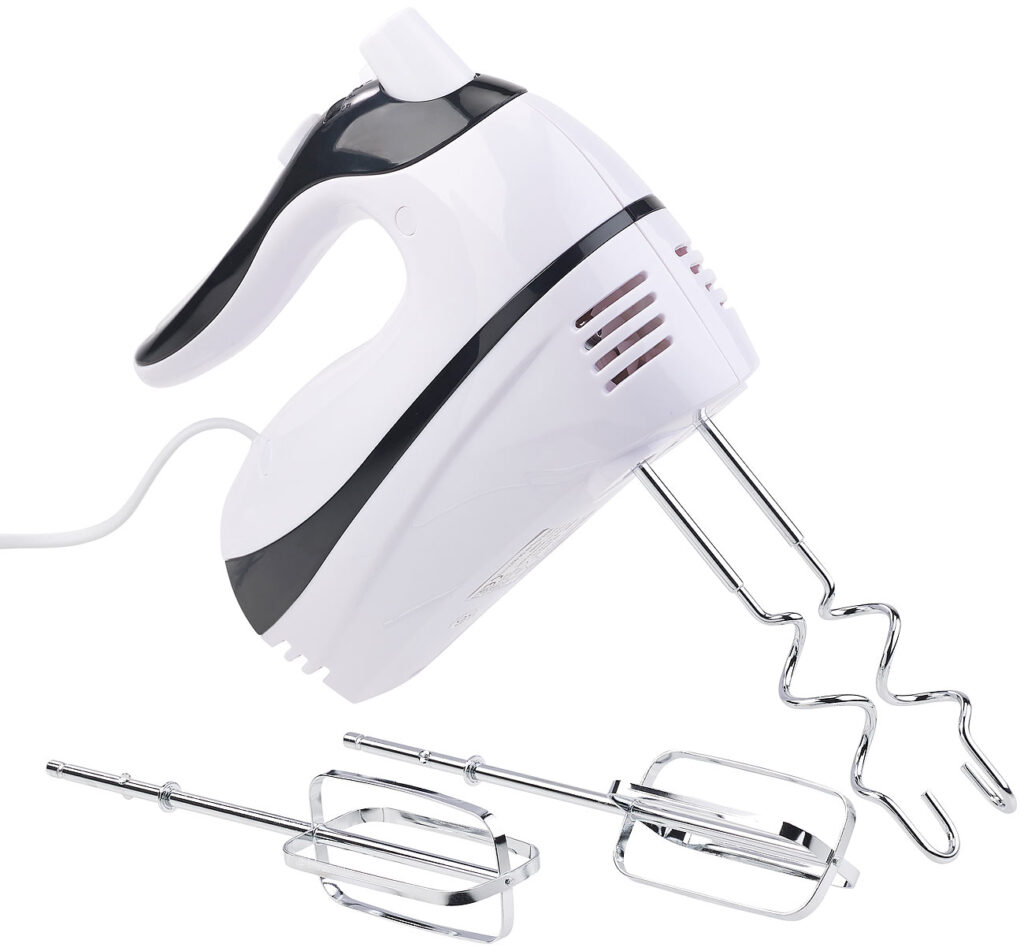 Handrührer mit 5 Geschwindigkeiten & Turbo, 4 Haken, bis 500 Watt