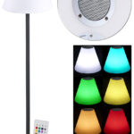 Solar-LED-Stehleuchte, Lautsprecher, Bluetooth, 7 Farben, 50 lm, 2,4 W