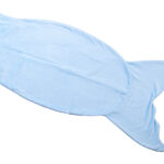 Weiche Meerjungfrau-Decke mit Flosse für Kinder, 140 x 60 cm, hellblau