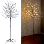 LED-Deko-Baum mit 200 beleuchteten Knospen, 150 cm, drinnen & draussen