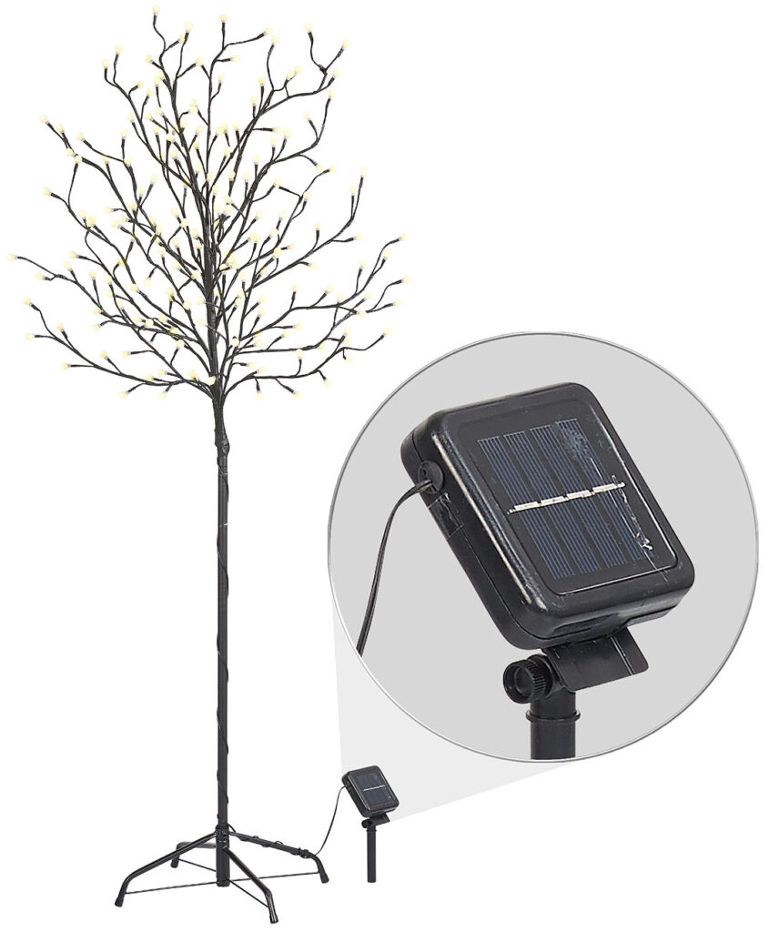 XL-Solar-LED-Lichterbaum mit 200 beleuchteten Knospen, 150cm, IP44