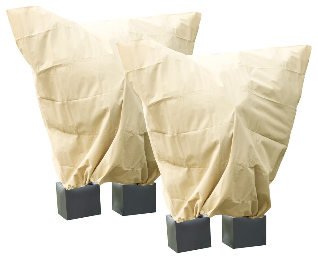 2er-Set XXL-Pflanzenabdeckungen als Winterschutz, 240 x 200cm, 100 g/m²